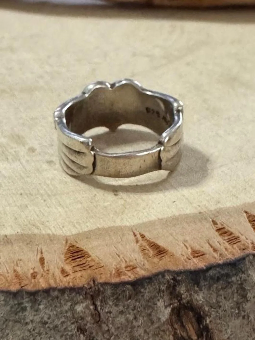 925 Sterling Silver Women’s Harley Davidson Red Wings Ring Size 6 Biker